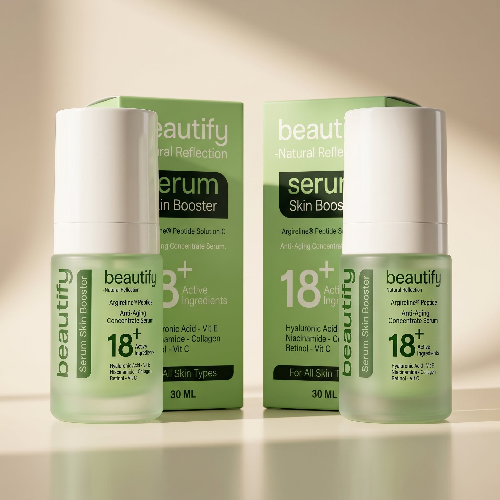 SERUM SKIN BOOSTER 18+ Active Ingredients  30ML  ( 2 ITEMS )