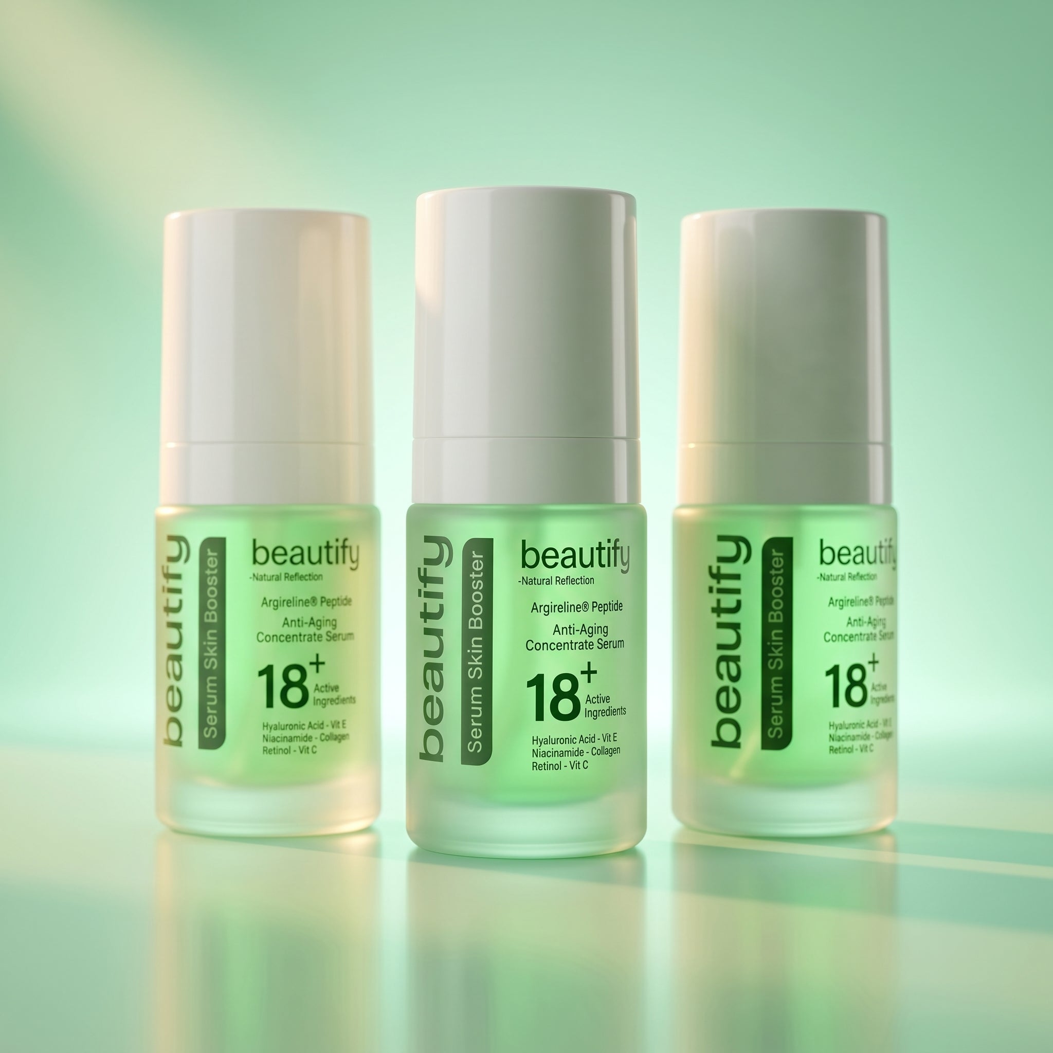 SERUM SKIN BOOSTER 18+ Active Ingredients  30ML  ( 3 ITEMS )