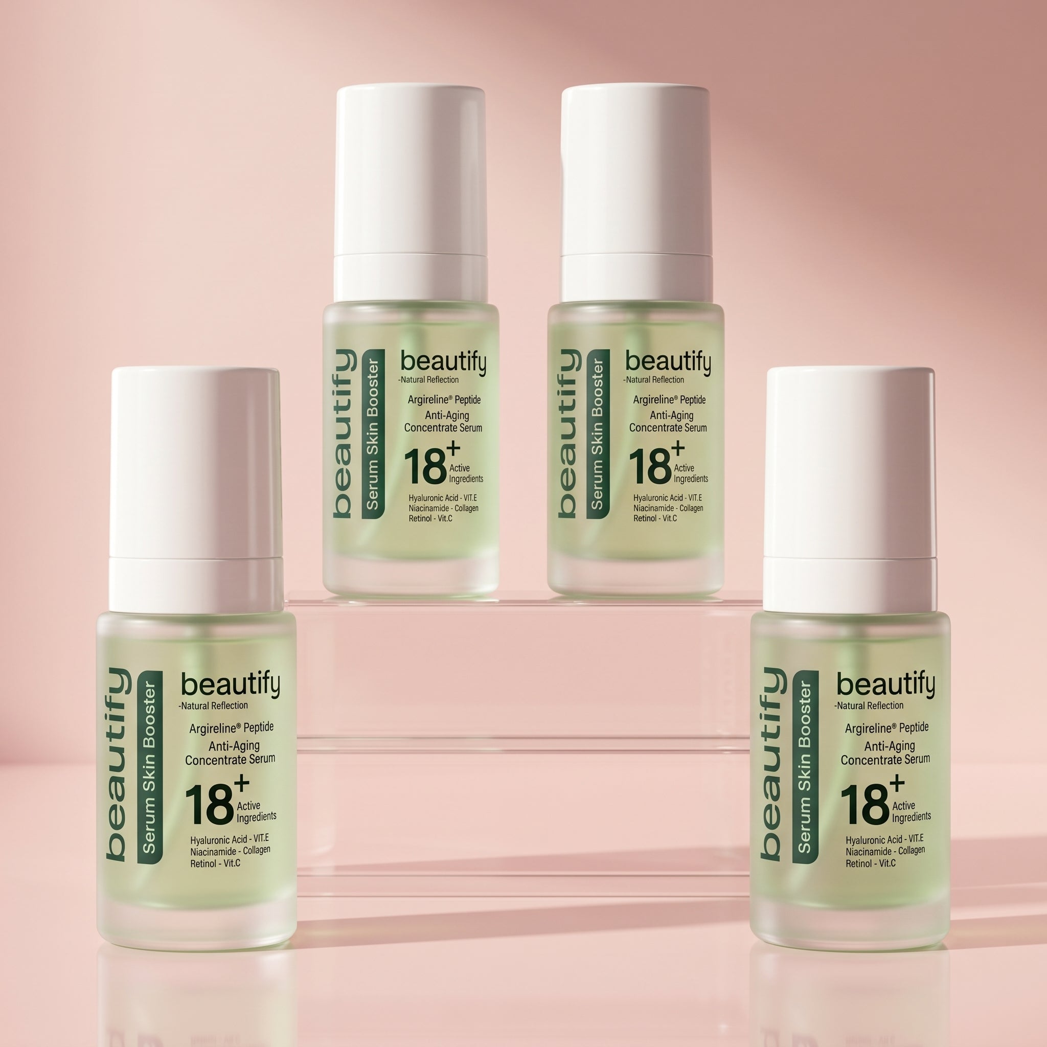 SERUM SKIN BOOSTER 18+ Active Ingredients  30ML  ( 4 ITEMS )