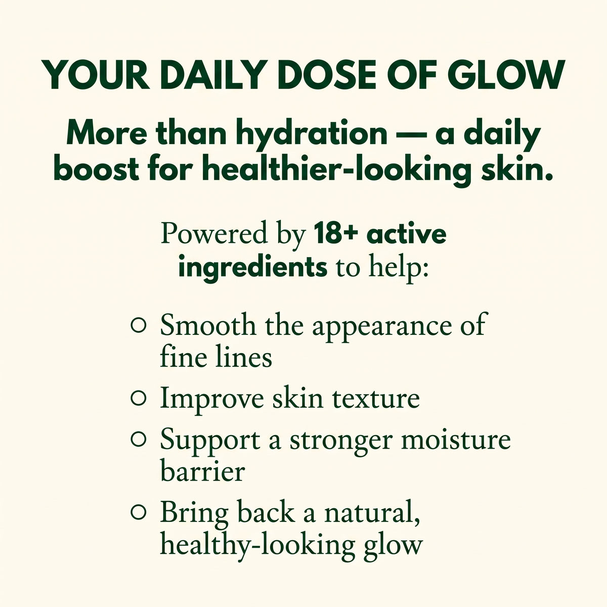 SERUM SKIN BOOSTER 18+ Active Ingredients  30ML