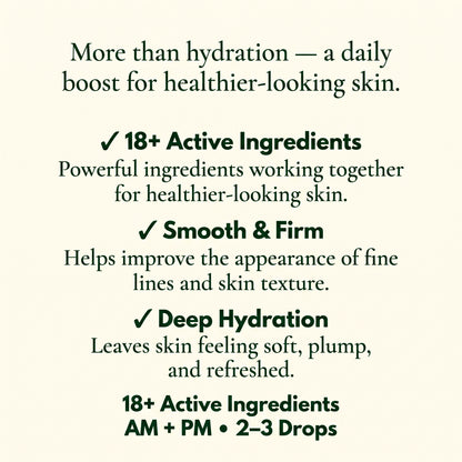 SERUM SKIN BOOSTER 18+ Active Ingredients  30ML