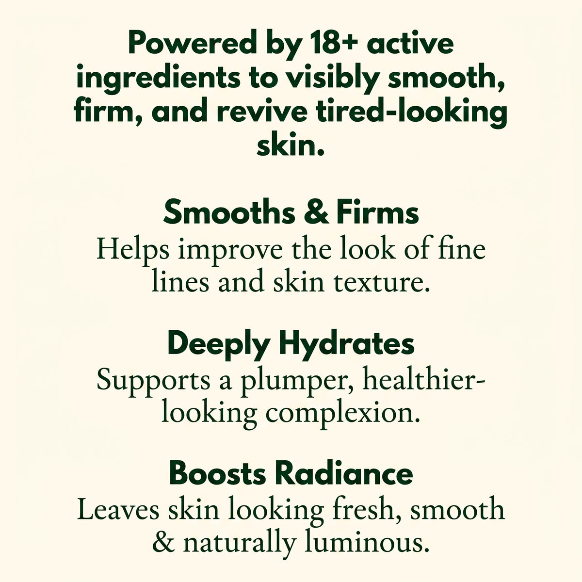 SERUM SKIN BOOSTER 18+ Active Ingredients  30ML