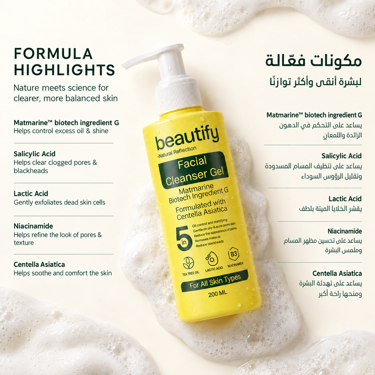 غسول الوش والجسم بالسنتيلا - 200ml