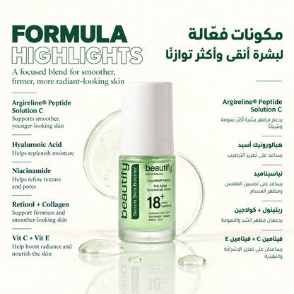 SERUM SKIN BOOSTER 18+ Active Ingredients  30ML