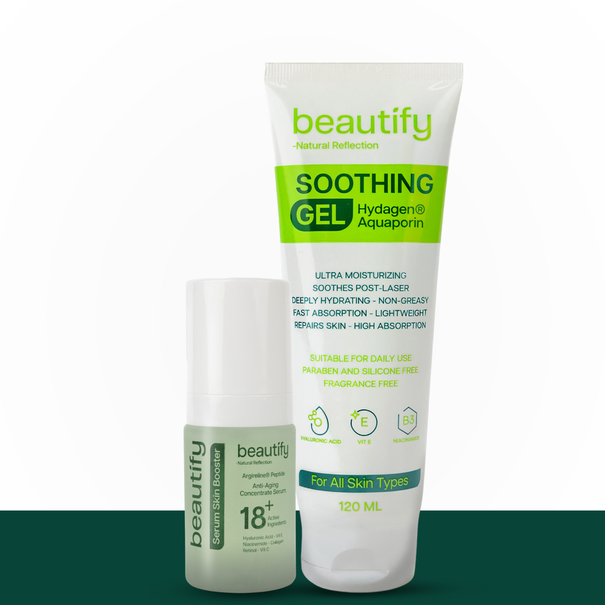 Double Skin Booster Serum & Soothing Gel 120ML – Beautify