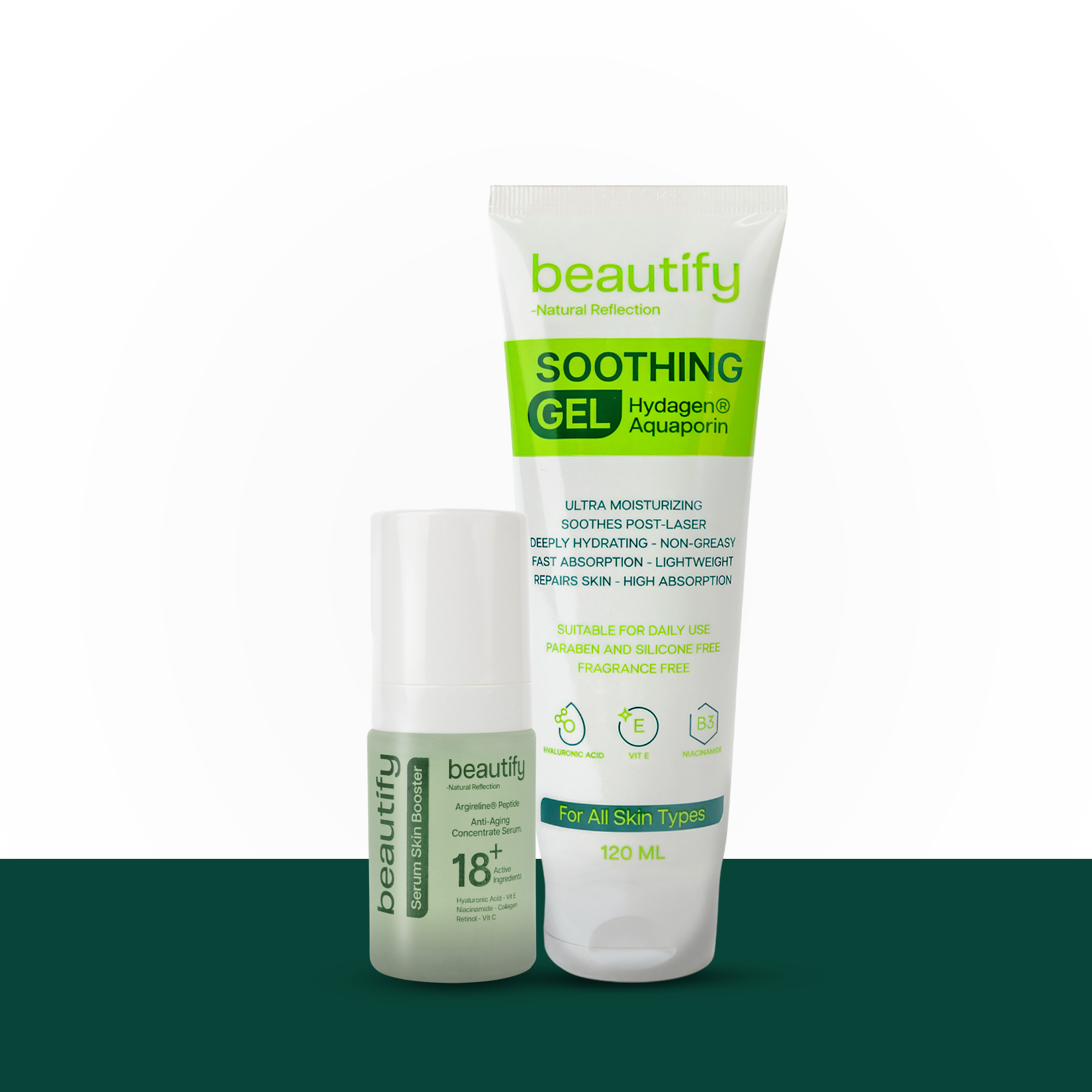 Double Skin Booster Serum & Soothing  Gel